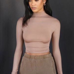 CROPPED MOCK NECK LONG SLEEVE Joah brown